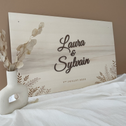 Panneau de bienvenue en bois mariage, panneau d'accueil jardin sauvage