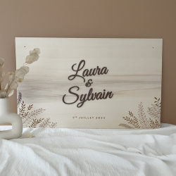 Panneau de bienvenue mariage en bois personnalisé