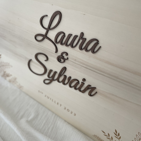 Panneau de bienvenue mariage en bois personnalisé