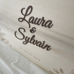 Panneau de bienvenue mariage en bois personnalisé