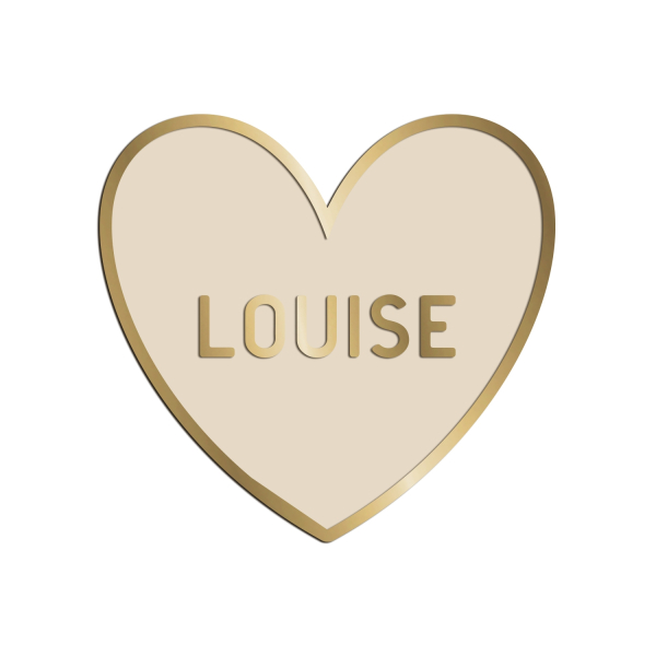 Décoration coeur en plexiglas à personnaliser, prénom chambre enfant