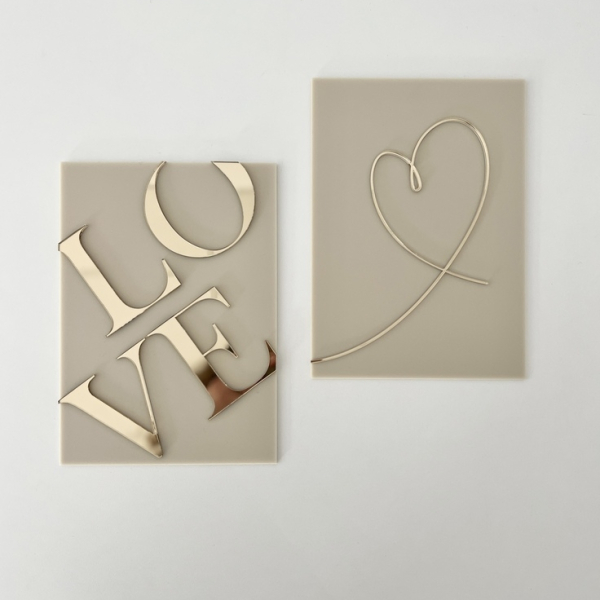 Affiches en plexiglas lin, affiche amour