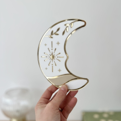 Lune de vie en plexiglas, décoration murale céleste