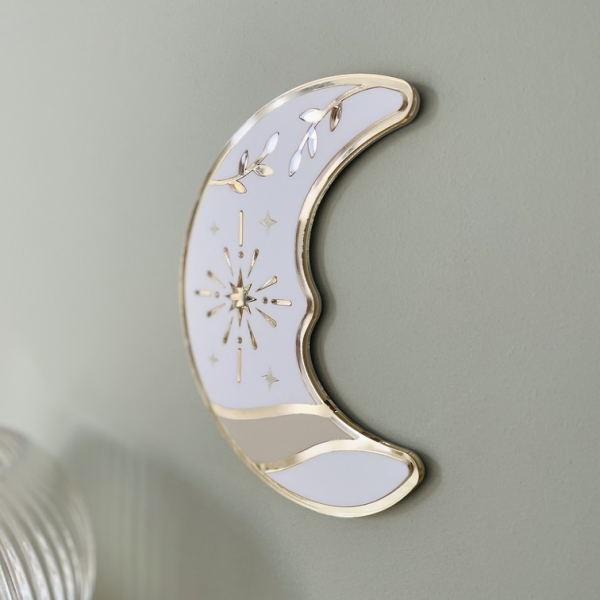Lune de vie en plexiglas, décoration murale céleste