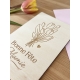 Carte postale en bois bouquet de tulipe, cadeau grand-mère
