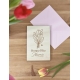 Carte de voeux en bois bouquet de tulipe, cadeau grand-mère
