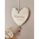 Bijou de mur décoration coeur, cadeau mamie