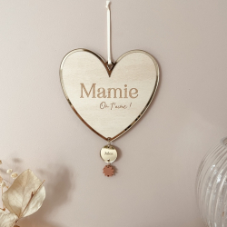Bijou de mur décoration coeur, cadeau mamie