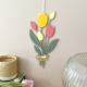 Décoration murale bouquet de tulipes, cadeau original mamie