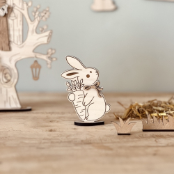 Décoration de Pâques originale, lapin de Pâques sur socle