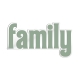 Mot family décoration murale mot FAMILY vert sauge
