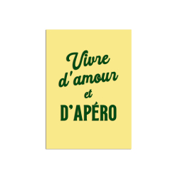 Affiche en plexiglas Vivre d'amour et d'apéro, collection Happy hour