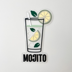 Enseigne murale originale cocktail Mojito plexiglas