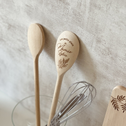 Cuillère en bois à personnaliser, cadeau mamie