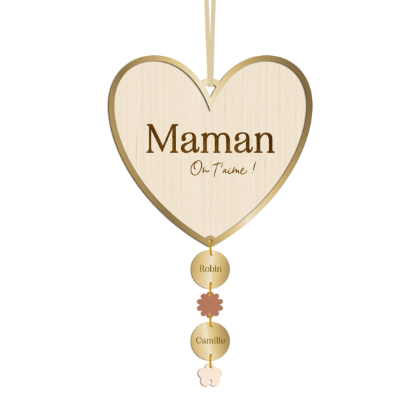 Décoration originale symbolique coeur, cadeau maman