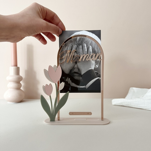 Cadeau fête des mères, cadre photo rose gold