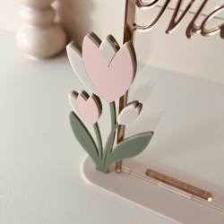 Cadre photo personnalisé avec bouquet de fleurs intemporel