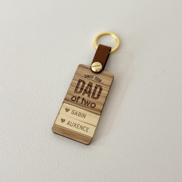 Porte-clé personnalisé, cadeau original fête des pères