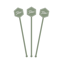 Touillette Tchin ! plexiglas vert sauge