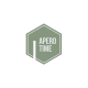 Marque-verre hexagone apero time vert sauge