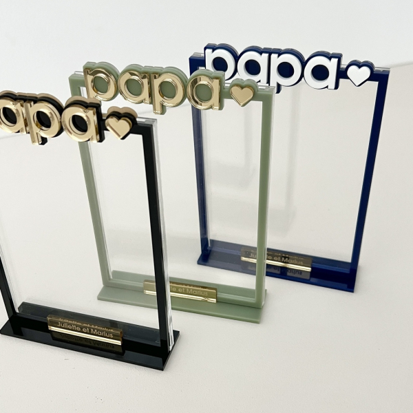 Cadre photo personnalisé, coloris de plexiglas