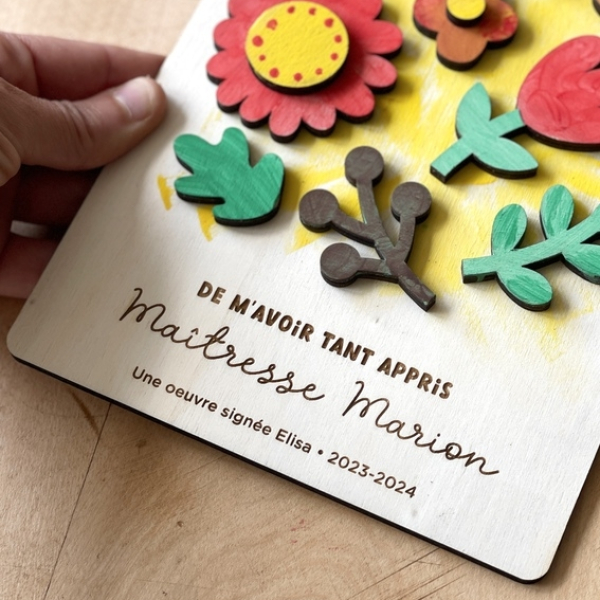 Atelier peinture de carte de voeux pour maîtresse nounou