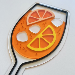 Décoration murale cocktail plexiglas Spritz