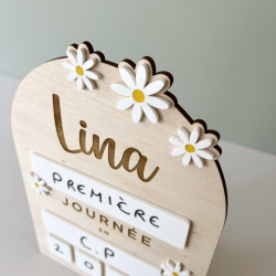 Pancarte rentrée en bois personnalisée souvenirs photo enfant