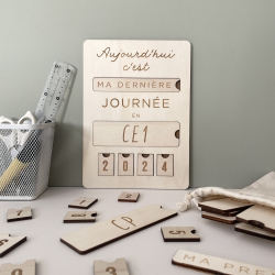 Pancarte rentrée scolaire souvenirs enfant