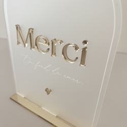 Présentoir mariage sur socle merci urne