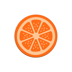 Dessous de verre rondelle d'orange, accessoire apéro cocktail