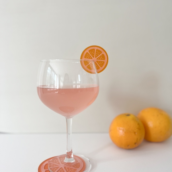 Accessoire apéro time, dessous de verre originaux orange