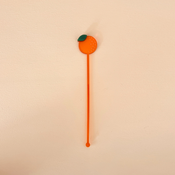 Touillette orange cocktail, décoration verre apéro