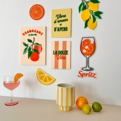 Décoration murale originale et haute en couleurs, enseigne Spritz