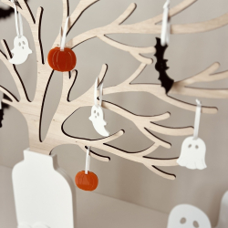 Arbre à décorer en bois, décoration d'Halloween