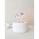 Anniversaire thème papillons, cake topper original à personnaliser
