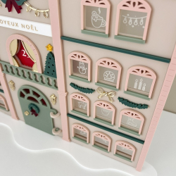 Calendrier de l'Avent en plexiglas illustré, calendrier évolutif