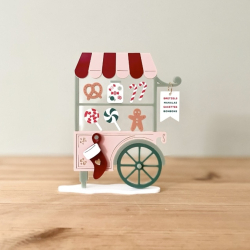 Le chariot de gourmandises, mini monde de Noël