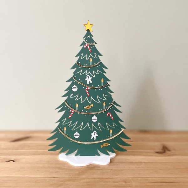 Mini monde de Noël, majestueux sapin de Noël décoré