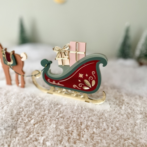 Le fabuleux traineau du Père Noël, village miniature