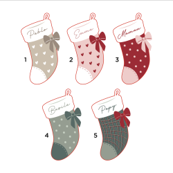 Boule de Noël personnalisée, Chaussettes de famille