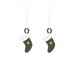 Suspensions bottes de Noël, arbre à décorer en bois