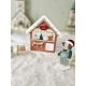 Décor de Noël miniature, chalet de vin chaud plexiglas