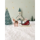 Village miniature de Noël plexiglas, décoration Noël poétique