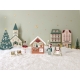 Village miniature de décor, décor poétique en plexiglas