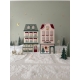 Mini monde de Noël, Maison de Noël colorée et son café