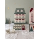 Mini monde de Noël, Maison de Noël colorée et son café