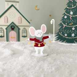 Village de Noël miniature, décor de Noël coloré