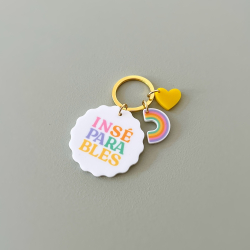 Porte-clé original haut en couleurs, message inséparables