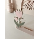 Cadre photo personnalisé avec bouquet de fleurs intemporel